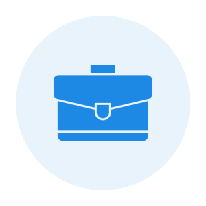 Icon d'une valise bleu