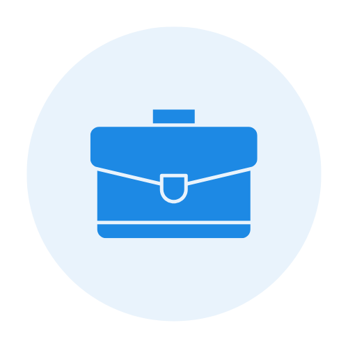 Icon d'une valise bleu