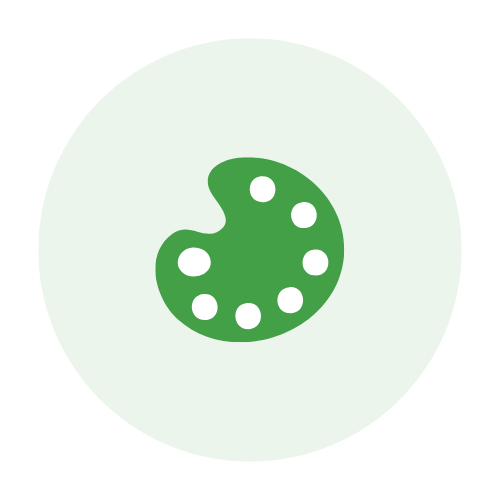 Icon palette de peinture verte